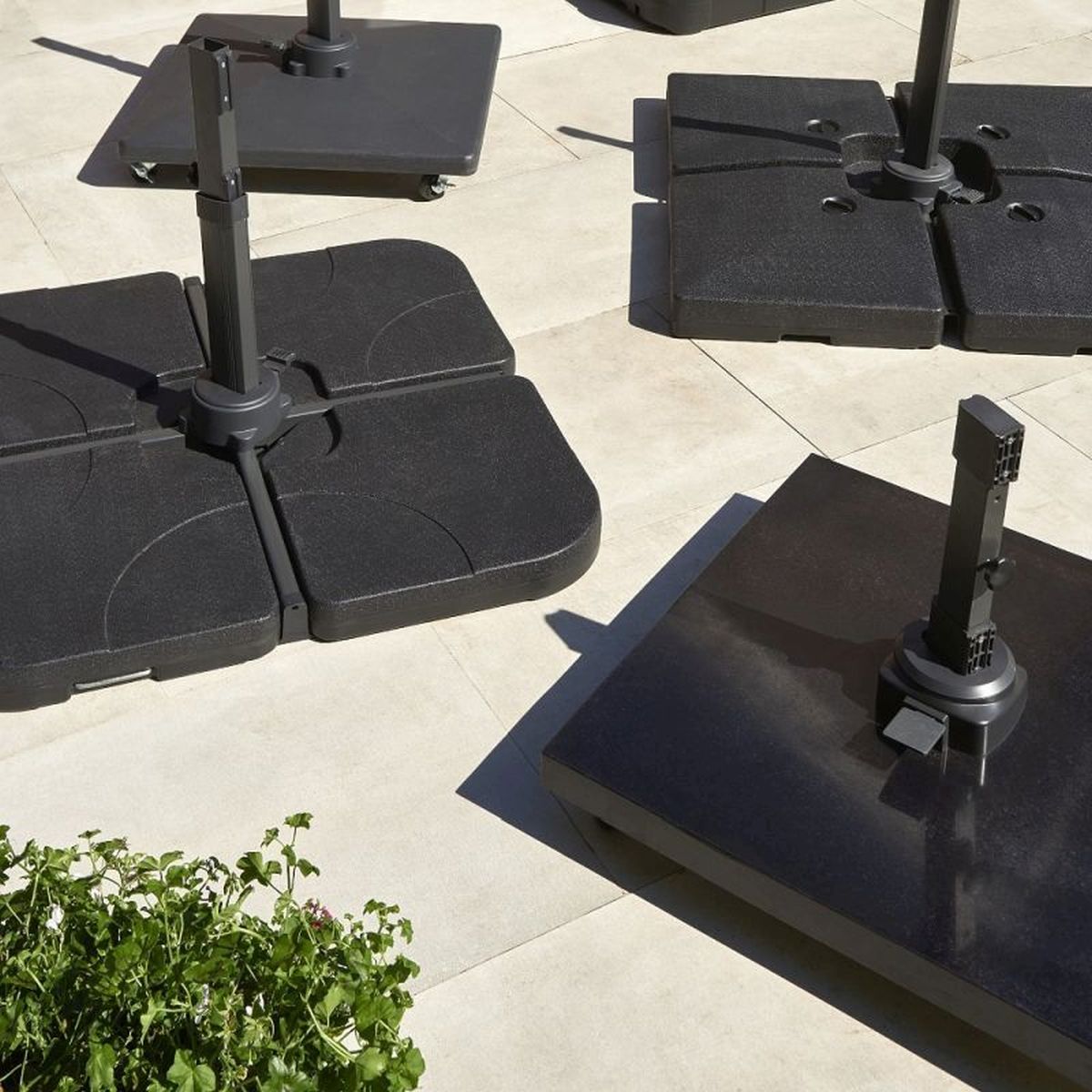 Royce 80kg 4 Part Water Filled Parasol Base - Black | Local Delivery Only